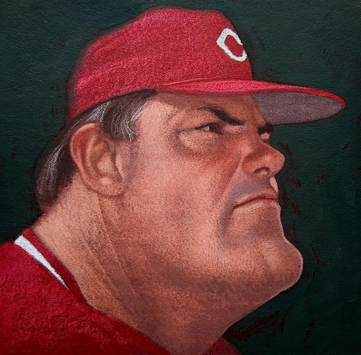 Happy Birthday Pot Roast Lou. #cfpayne #hartfordartschool #mfa @illustrationmfa @illustrationacademy #illustratonart #cincinnatireds #loupiniella #caricature