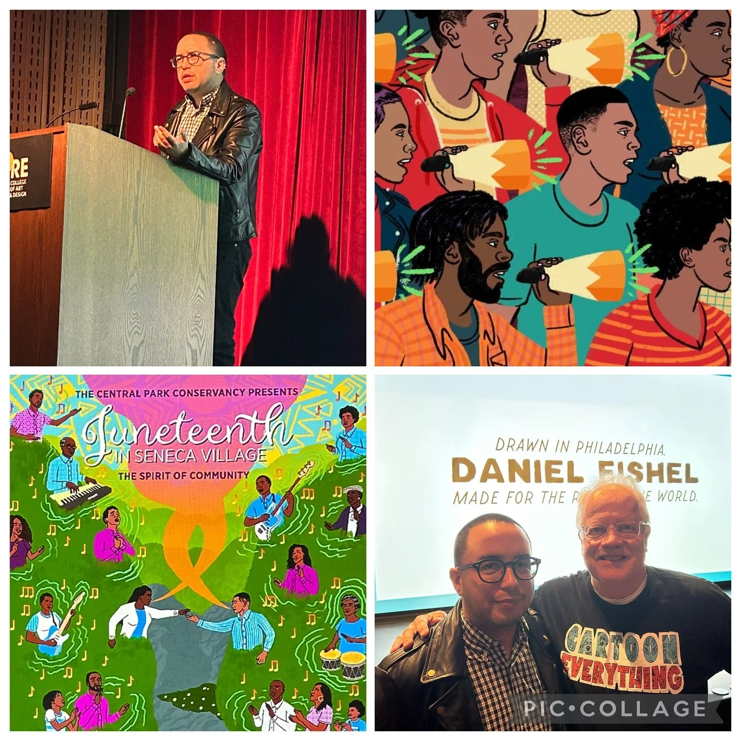 Wrapping up Day 3 thinking about the amazing speakers we had on Day 2. Daniel Fishel, 3-time Caldecott winner David Wiesner, Mario Zucca and James Bennett. So much talent in one day. So many lessons learned from super illustrators who shared their ke