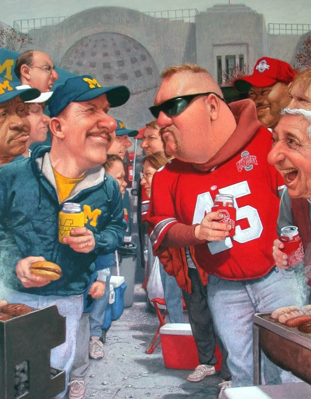 Saturday Nov. 29 is the greatest football rivalry game. Get your print celebrating that game. Whether you&rsquo;re a Wolverine or a Buckeye fan this print is for you. Find it at cfpayne.com. Makes a great gift for college football fans. #cfpayne @ill