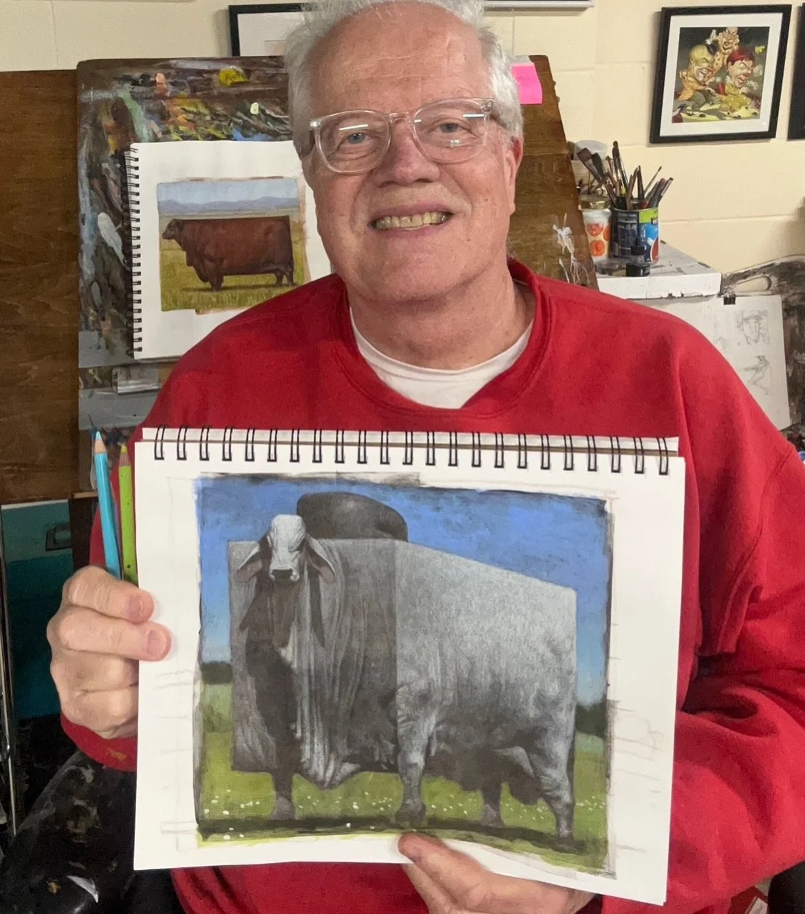 To all of my followers, I am starting to sell prints of my painted sketches with @theprintspace of London. You have seen many such samples like those added on this post. So there is no confusion, my &ldquo;State Birds and Cow&rdquo; prints are still 