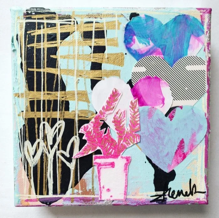 Hearts + Art - Valentine Watercolour Collage class