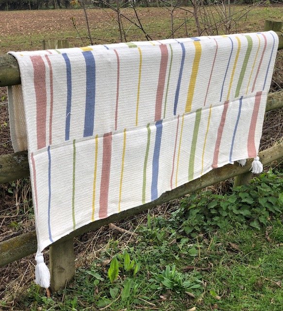 Striped throw