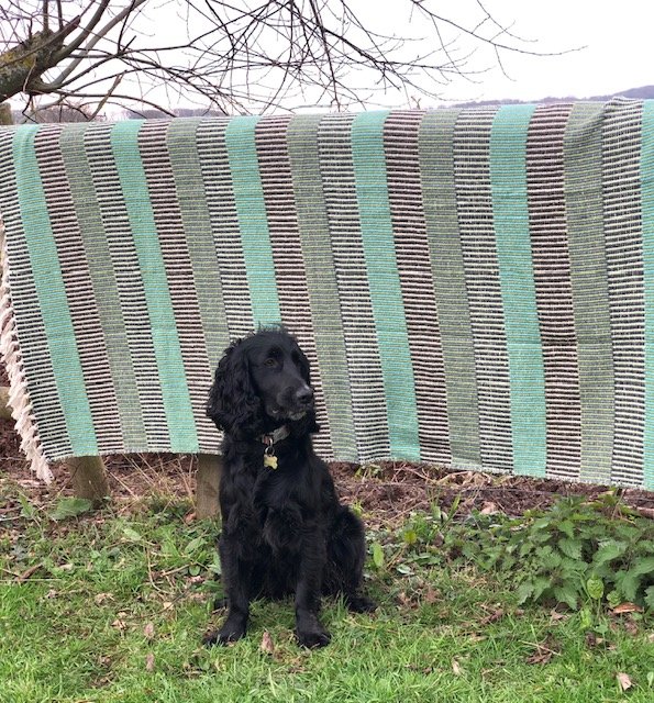 Green/blue throw