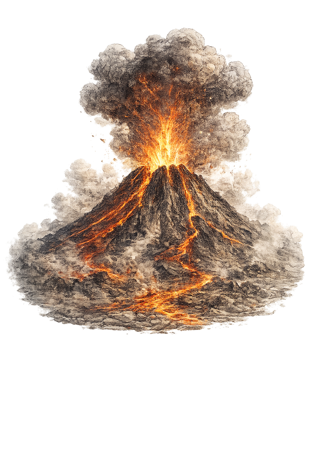 Volcano Erupting with lava