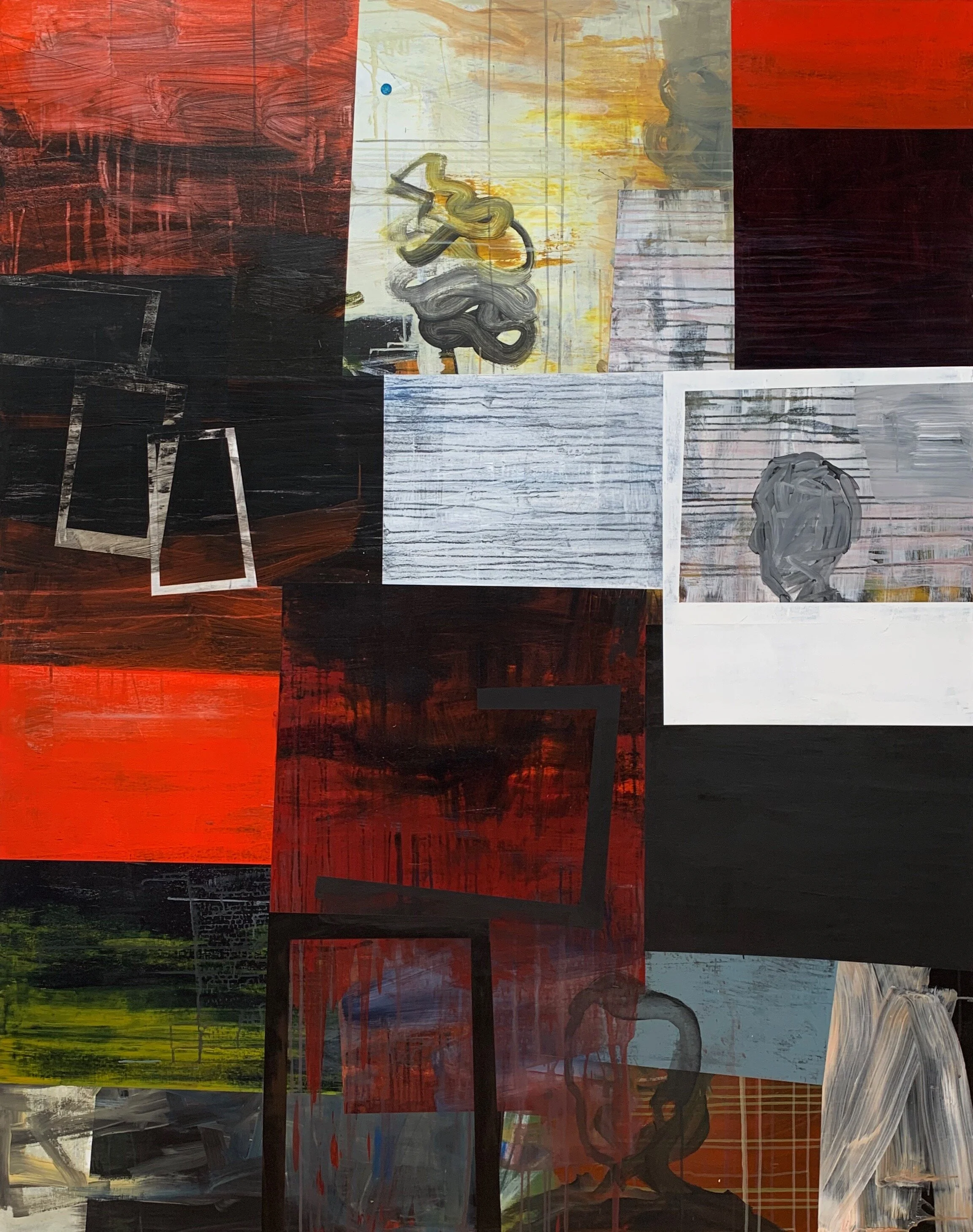 Untitled, Acrylic Paint on Canvas, 84"x66" 2019