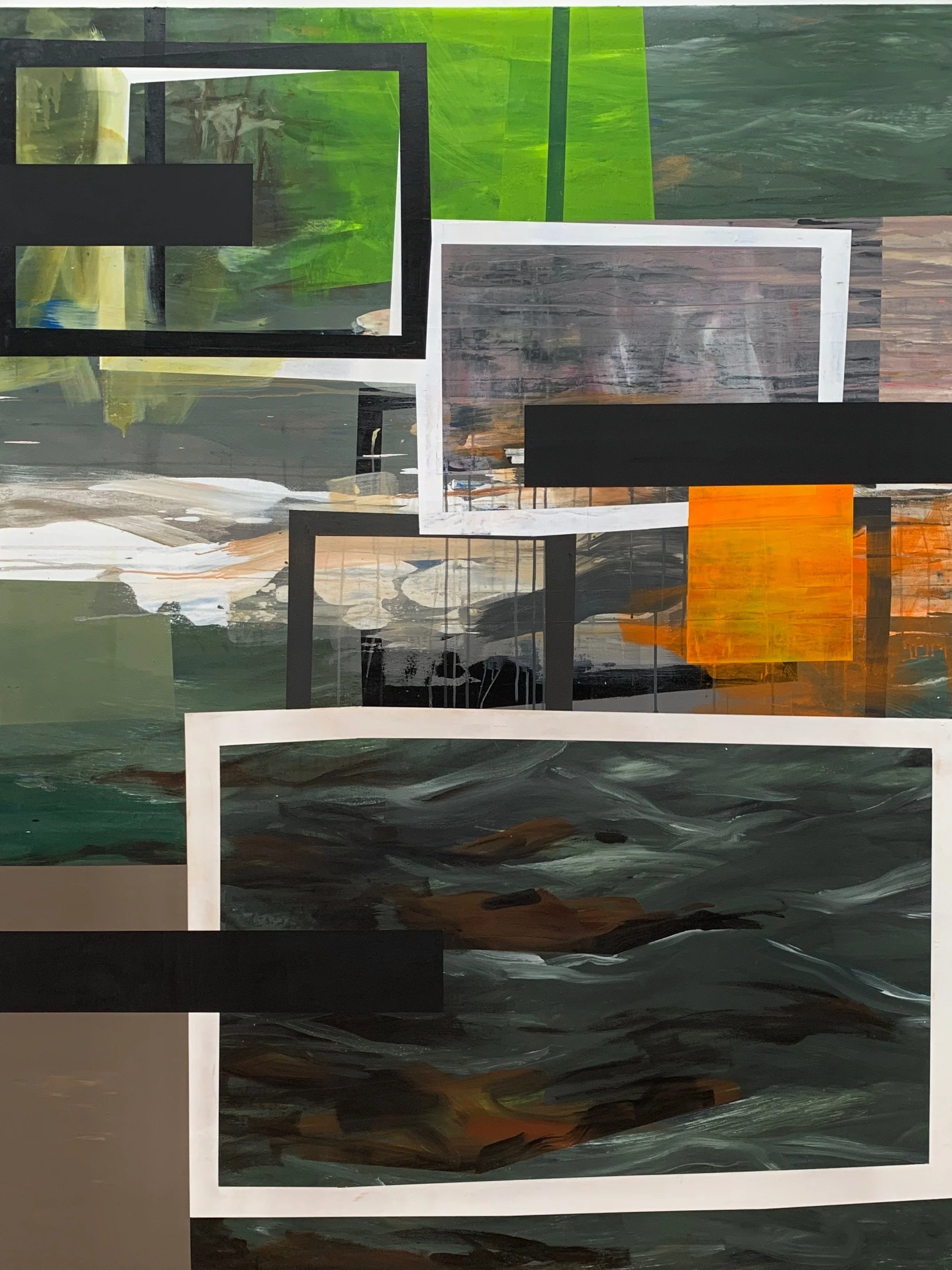 Raft,  Acrylic on Canvas, 72x84,  2019