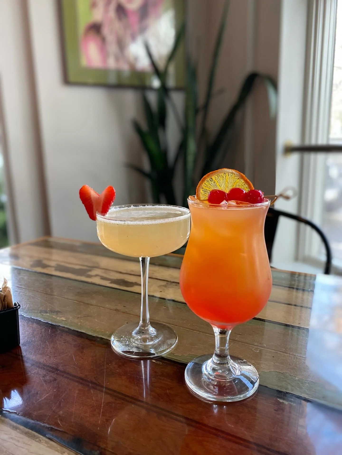 Strawberry basil mimosas
Rum punch
Red velvet lattes, hot or iced 

Happy Valentine&rsquo;s Day