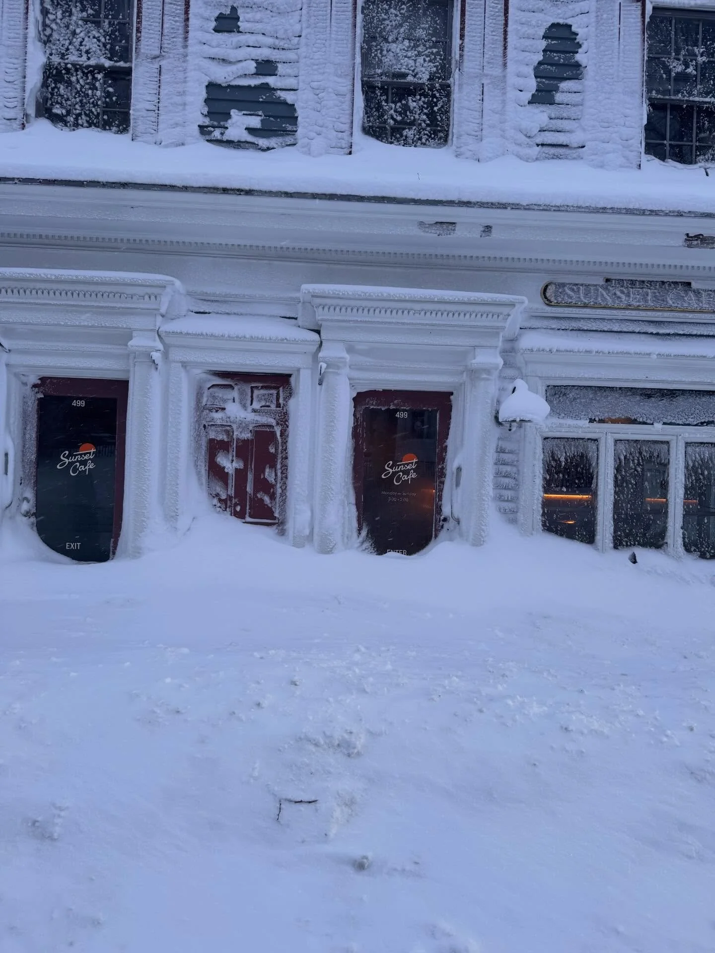 Due to a light dusting of snow&hellip; 
We&rsquo;ll be closed Tuesday the 24th.

Stay cozy, check on your neighbors, help the elderly, and please don&rsquo;t attempt to sled here for pancakes.

We&rsquo;ll be back Wednesday flipping your favorites.  