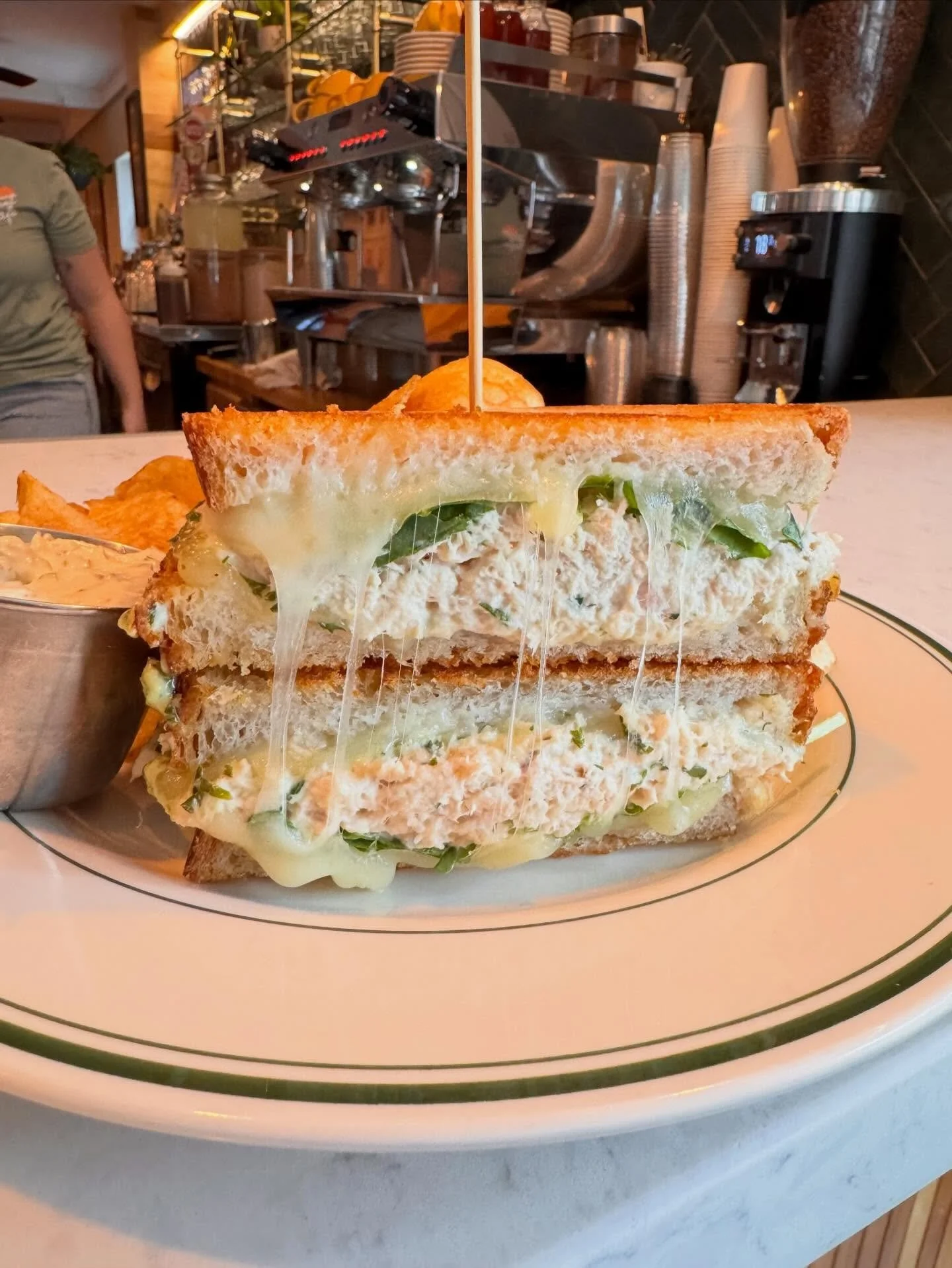 Today felt like the perfect day for a tuna melt and some stuffies. 
The cheese was basically a paid actor, and the stuffies are quickly becoming pancake-level cool.

Point of the story is order the tuna melt&hellip; and whatever you do, don&rsquo;t f