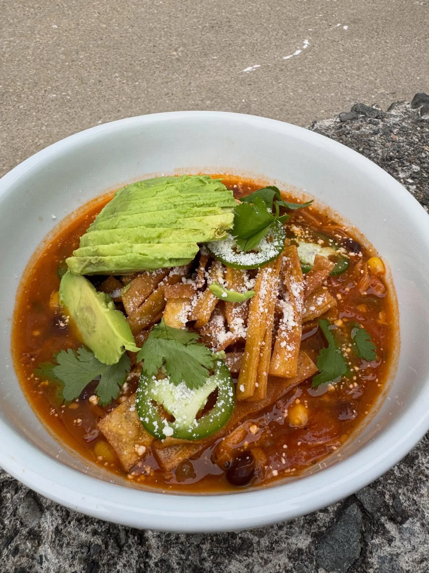 Chicken Tortilla Soup is our favorite for a reason.
Made fresh daily and loaded with avocado, thin-sliced jalape&ntilde;os, and cotija cheese &mdash; it&rsquo;s more of a meal than a soup.

While you&rsquo;re here, don&rsquo;t miss our Italian Weddin