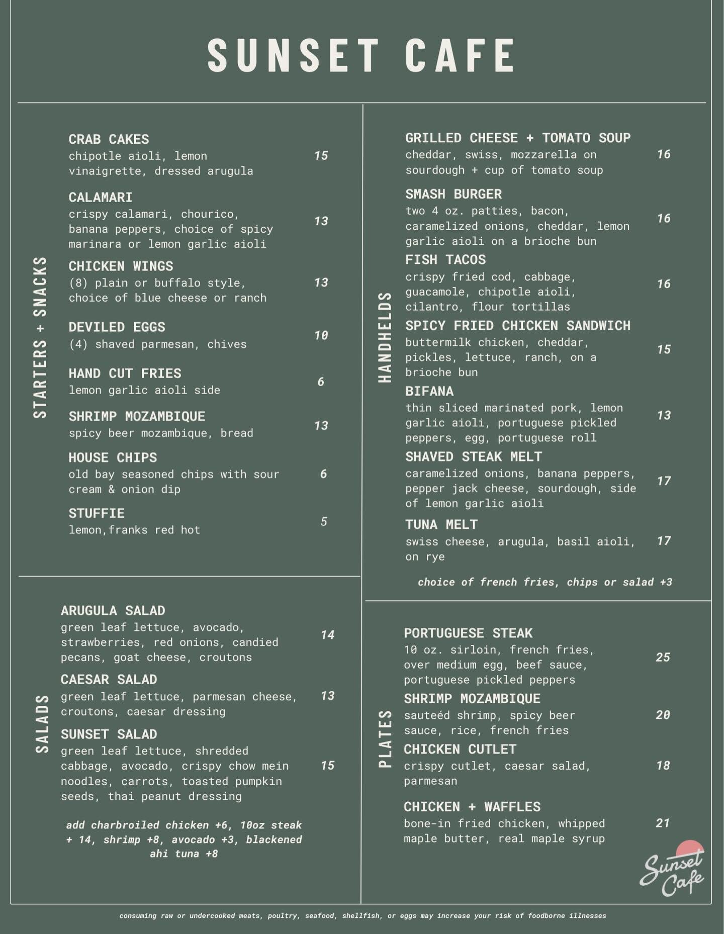 For those that like to know what you&rsquo;re ordering before you sit down 🫰 🫰 Simple and delish. Keep your eye out for fire specials. #dontyouwannabifana