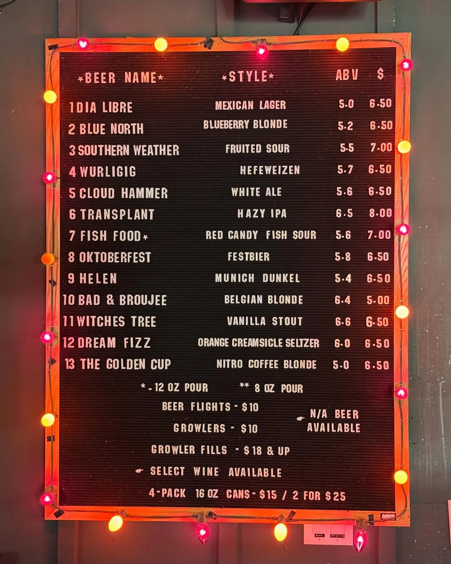 That’s a helluva line up, if I do say so myself. Come grab a cold one and a pizza: we’re open all day from 11:30am to 9:30pm. Happy Hour is 4 to 6 with $1 drafts and 20% off pizzas, and our Storytellers receive $2 off drafts between 7 and