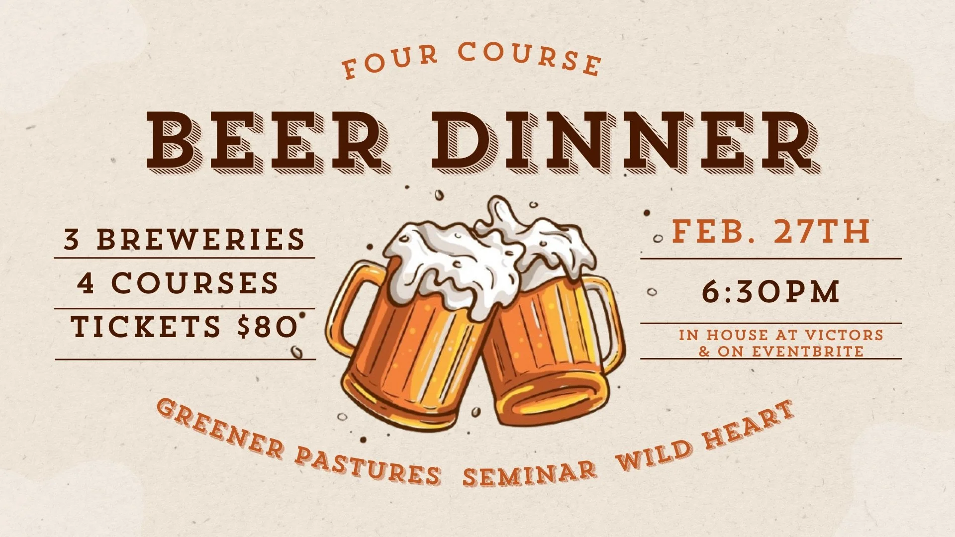 Beer Dinner @ Victors