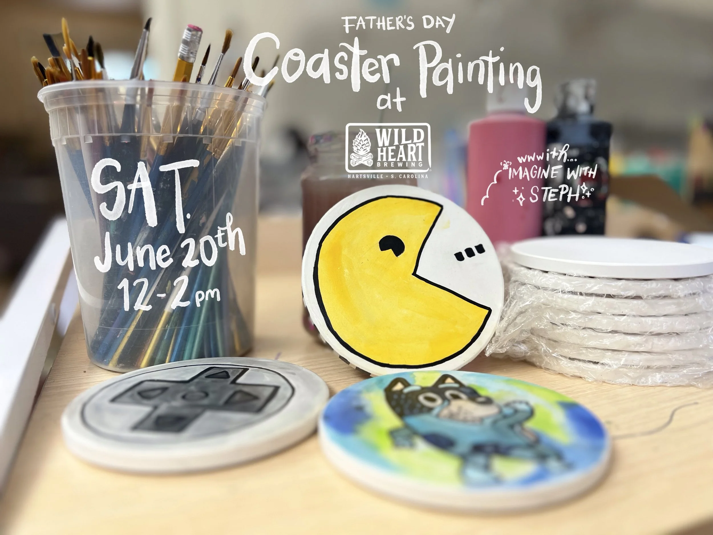 Father’s Day Coaster Painting