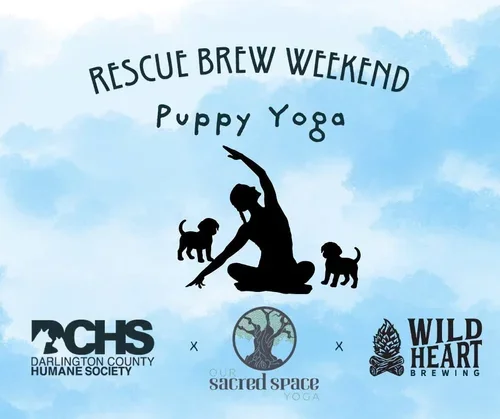 Rescue Brew Puppy Yoga Day @ DCHS