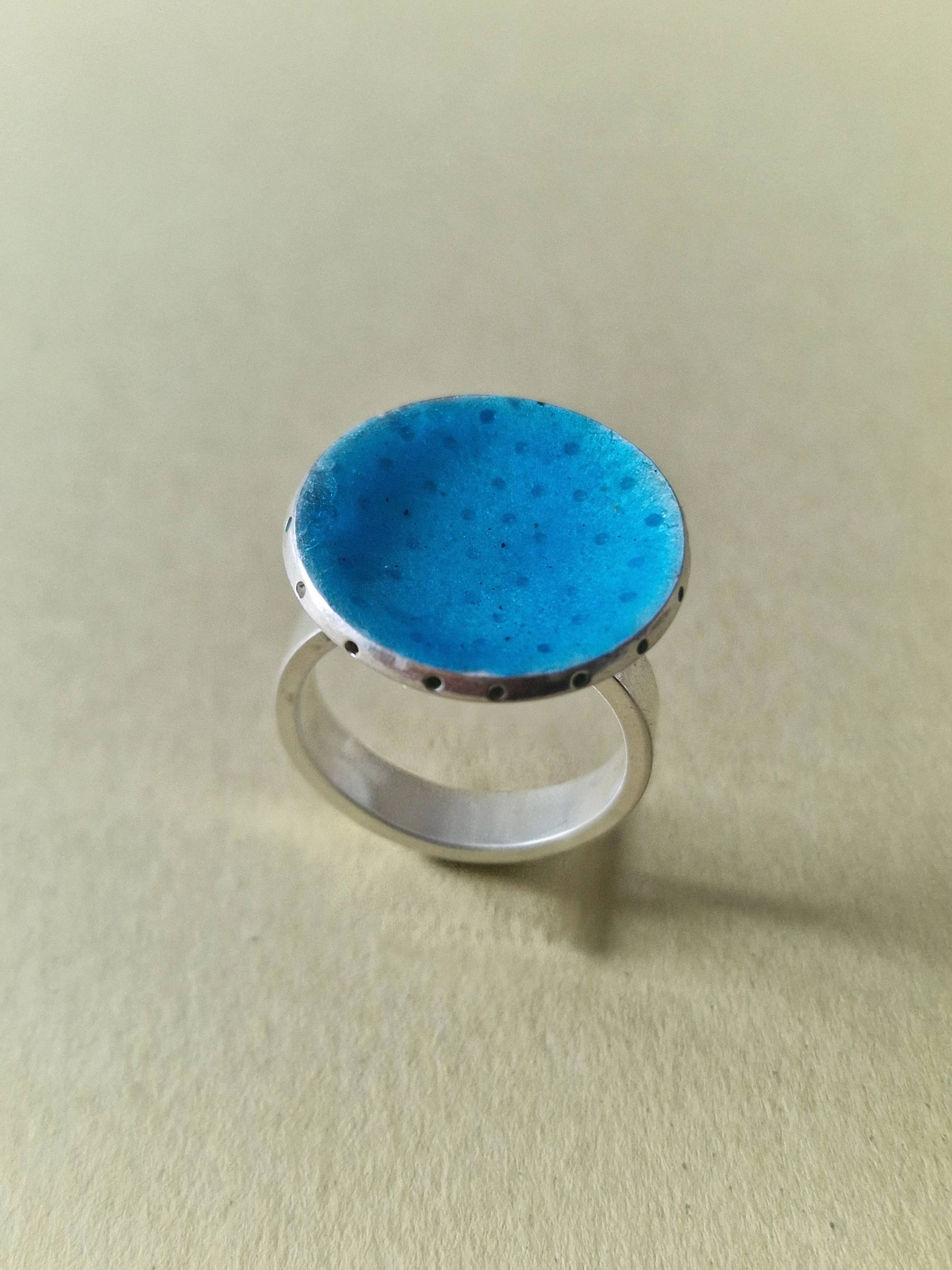 Turquoise Enamel Ring