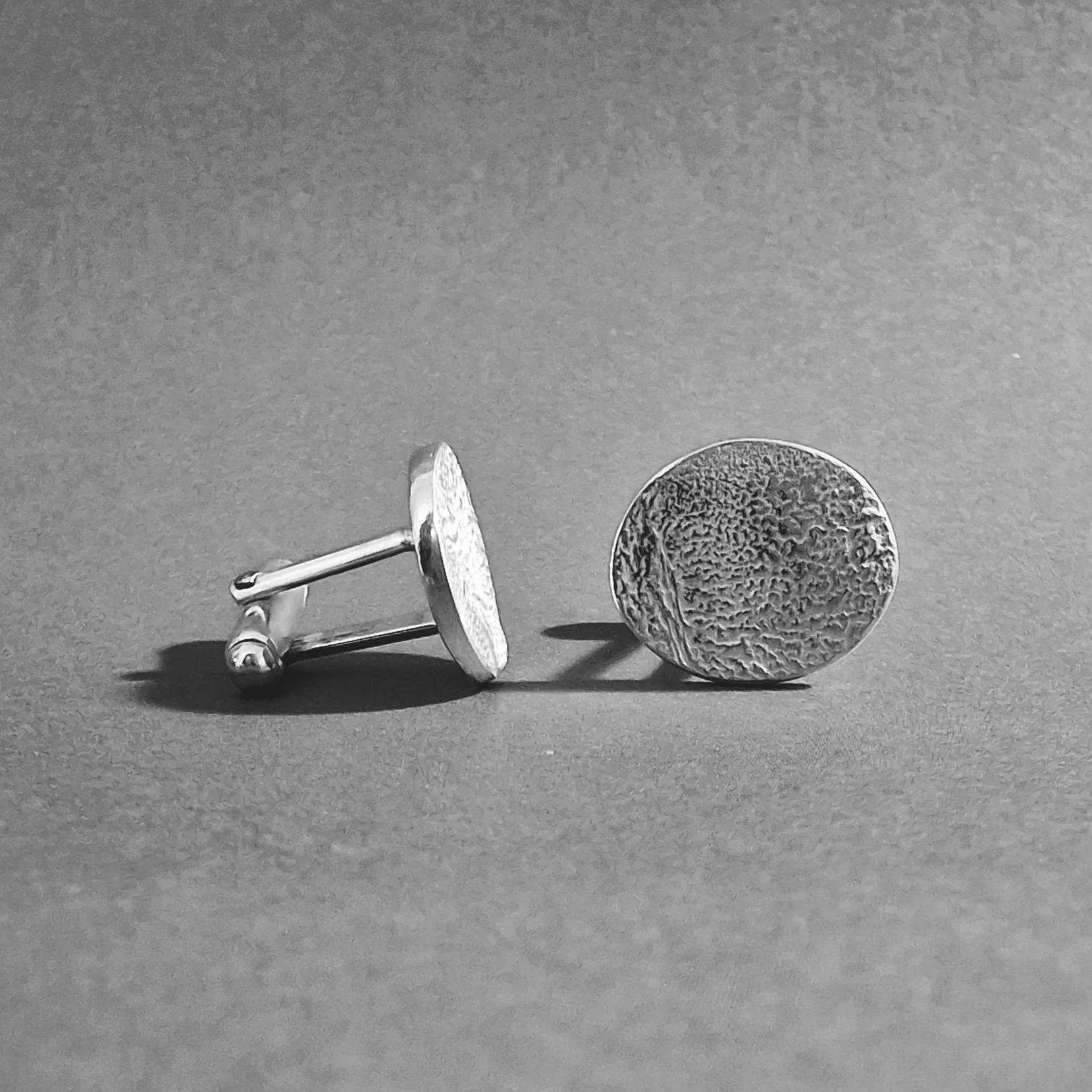 Large Textured Oval  Cufflinks