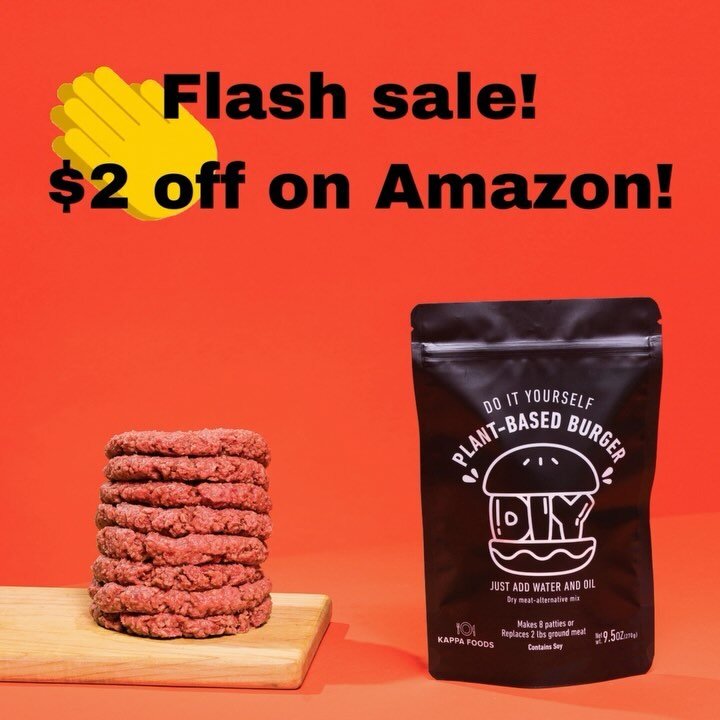 We&rsquo;re running a flash sale!!! Save $2 when buying DIY Plant-based Burger on Amazon Canada! 

Stock up and make delicious plant-based burgers straight from@the cupboard! Just add cold water and oil. 

#vegan #vegetarian #plantbased #taco #burger