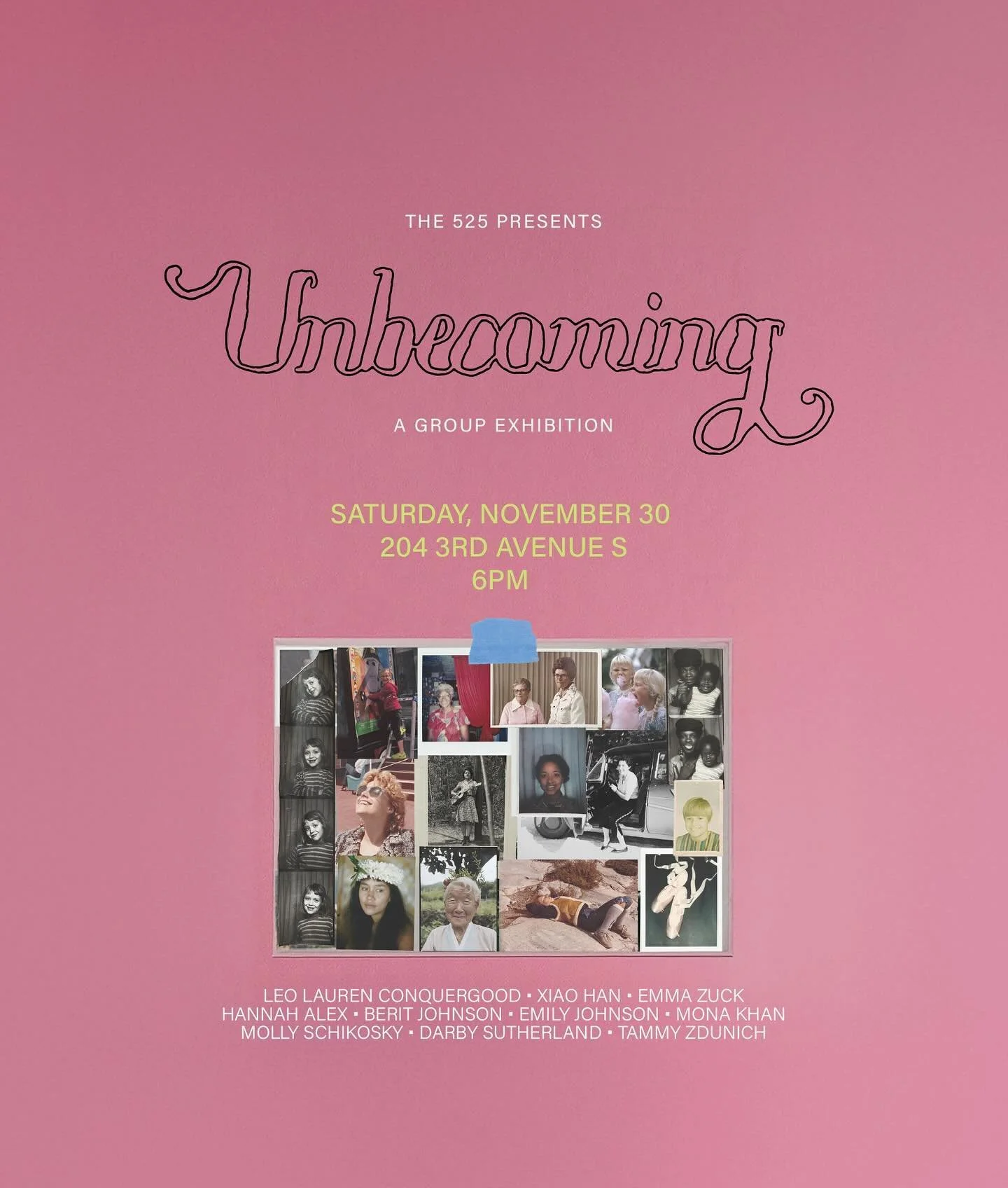 *ੈ✩‧˚ Unbecoming. @the525art 

30.11.24 / 204 3rd Avenue South / 6:00PM - 11:00PM
Tickets are available now at the link in bio - use code EARLYBIRD for half off until November 17. 🎀 

&ldquo;In collaboration with The 525&rsquo;s Curatorial Director 