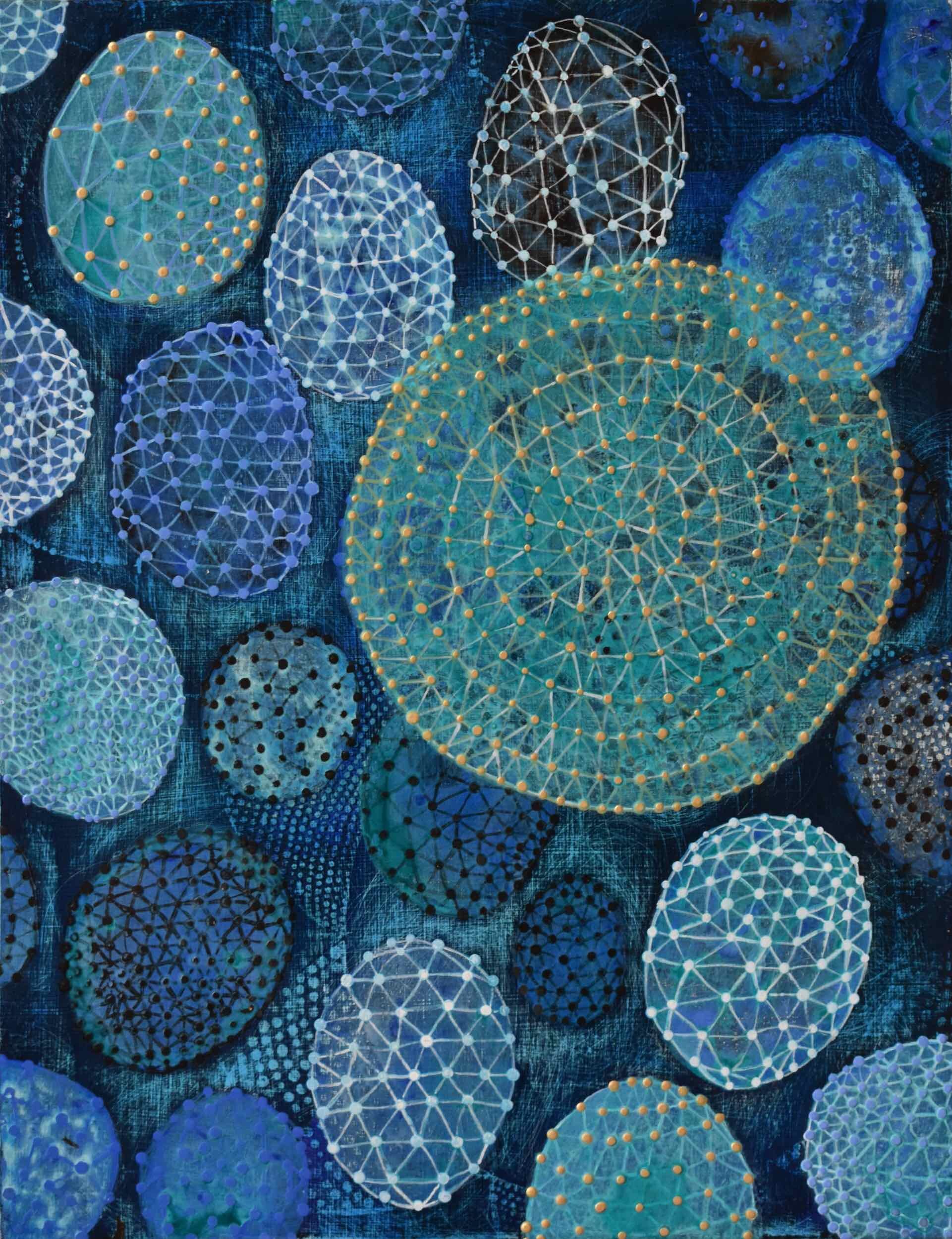 Hover, acrylic on panel, 18 x 14 inches