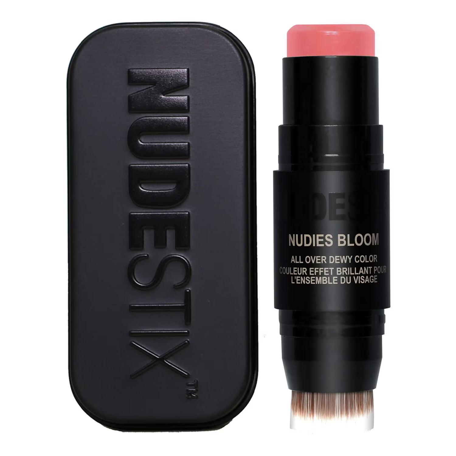 Nudestix Nudies All Over Face Matte Lux – blush em stick com acabamento mate e textura leve, disfarça imperfeições e poros, inclui pincel embutido e estojo com espelho, ideal para levar na mala..png