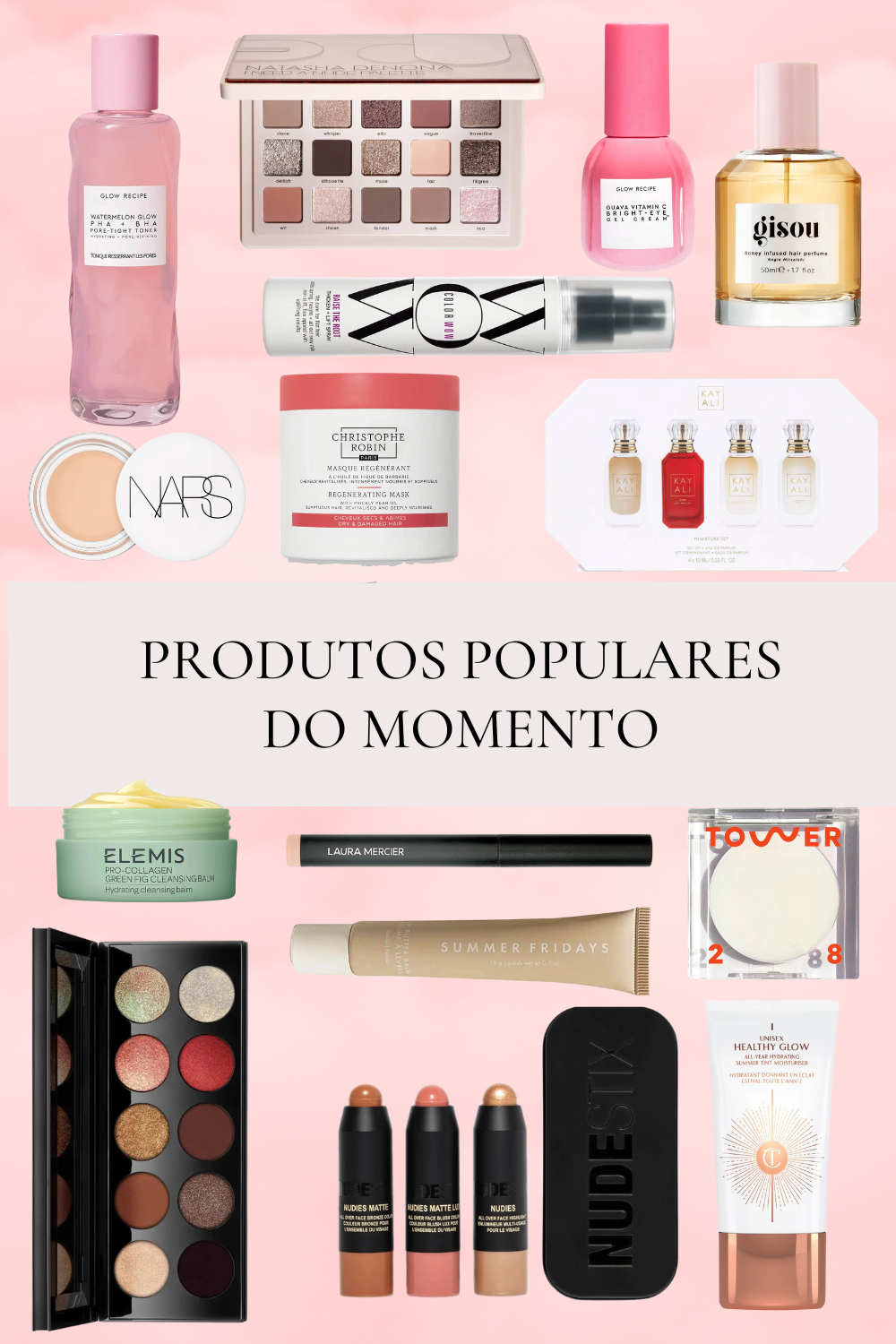 produtos populares skincare e makeup