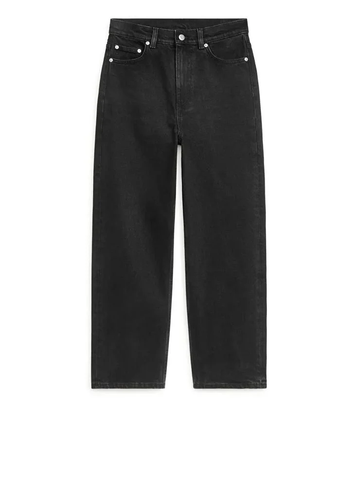 ROSE Cropped Straight Stretch Jeans - Greyish Black -shopping-online.jpeg