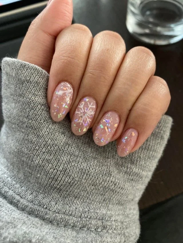 Winter wonderland (Chamaeleon flakes and hand painted snowflakes).jpeg