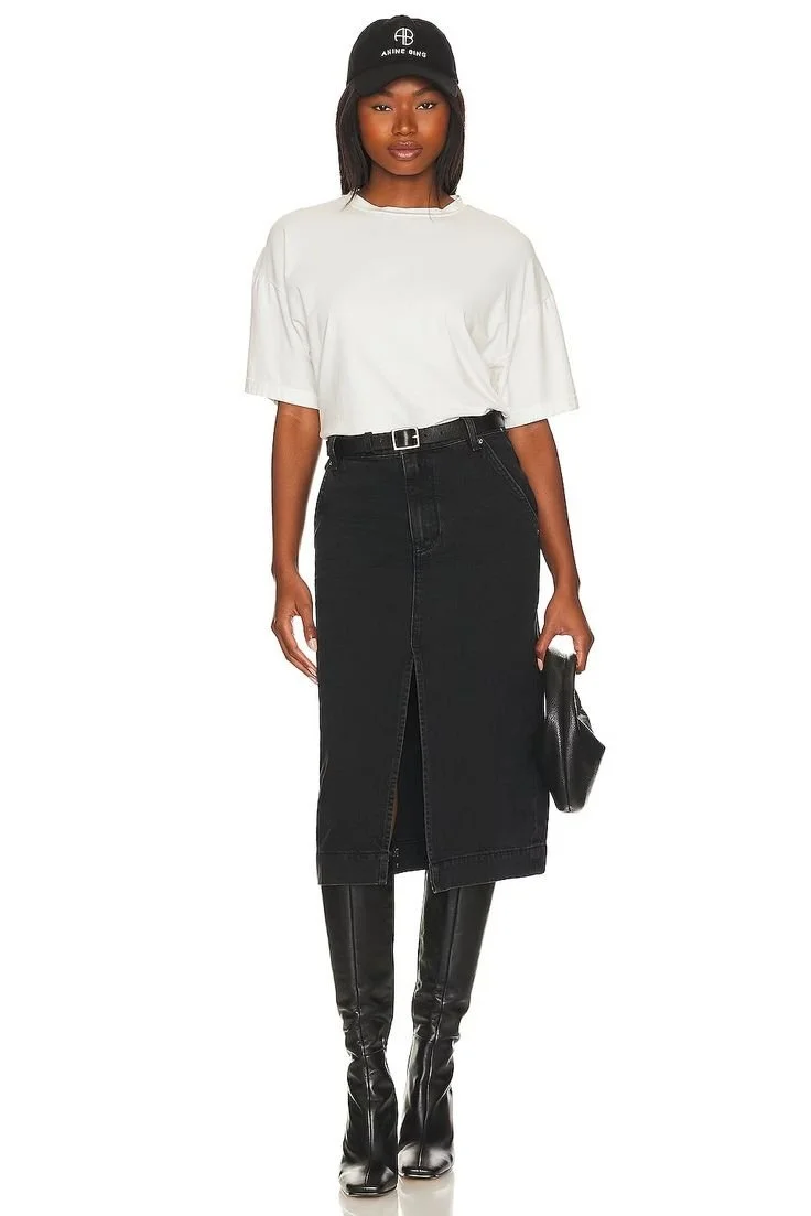 Revolve Clothing (Global) Free People Wild Roses Midi Skirt in Black