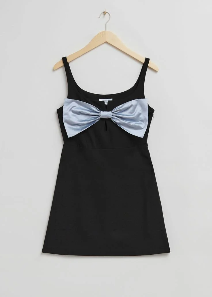 Big Bow-Detailed Mini Dress-shopping online.jpeg