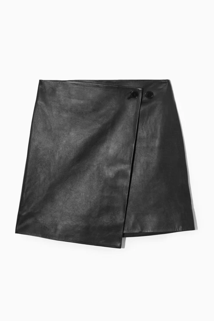 LEATHER MINI WRAP SKIRT-shopping online.jpeg