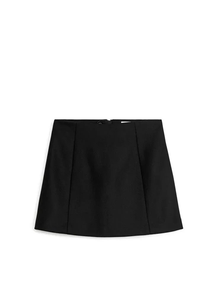 Wool Mini Skirt - Black - shopping online.jpeg