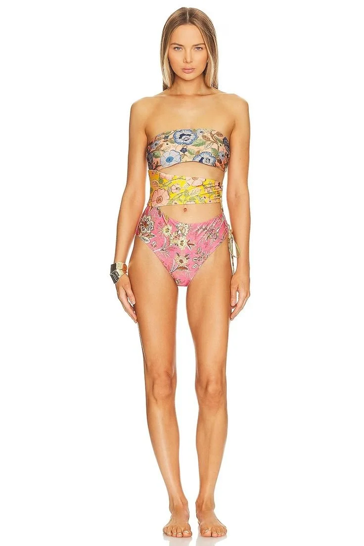 Zimmermann Junie Lace Up One Piece in Spliced-shopping-online.jpeg