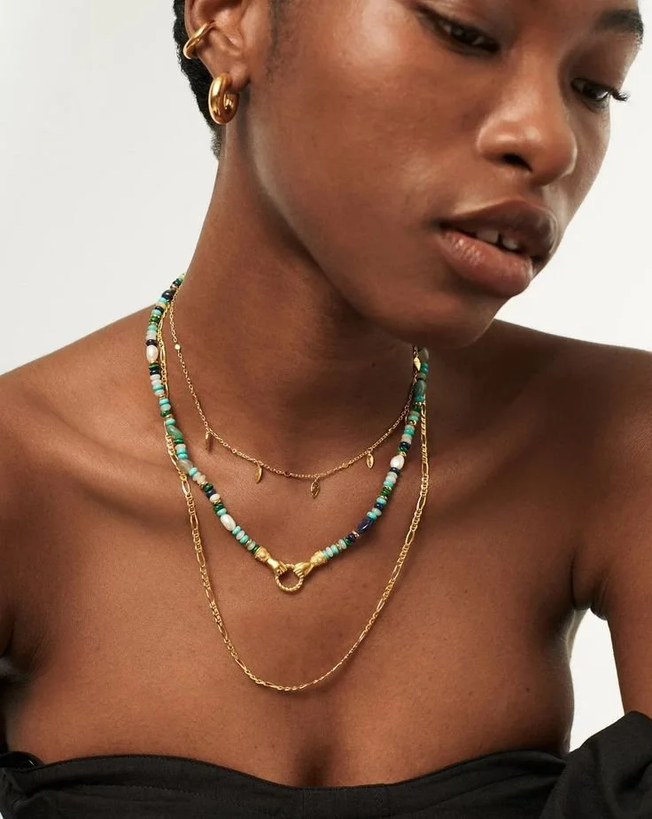 Harris Reed In Good Hands Beaded Gemstone Necklace _18ct Gold Plated_Turquoise, Lapis & Pearl Necklaces.jpeg