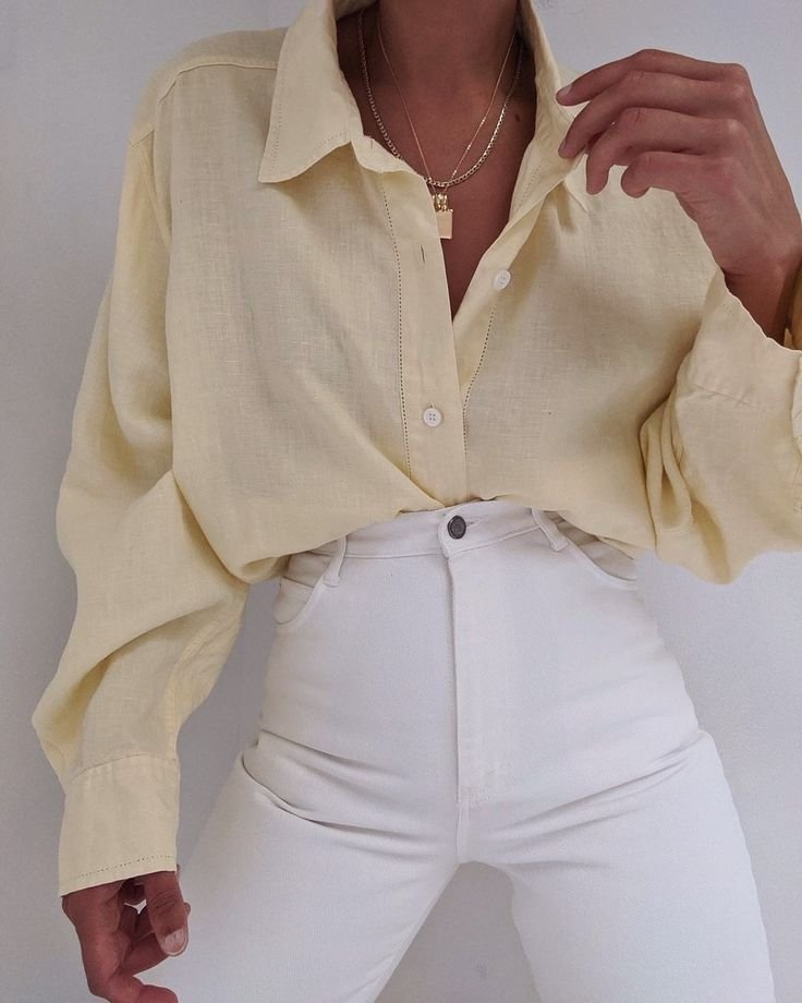 Vintage Yellow Shirt and White Pants.jpeg