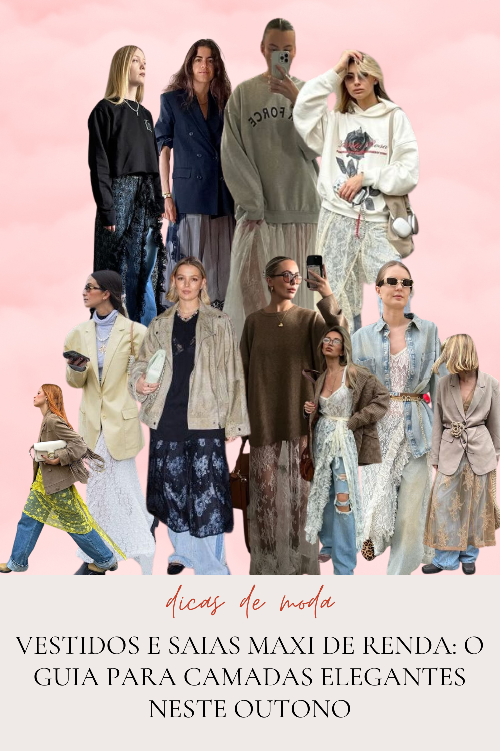 Vestidos e Saias Maxi de Renda: O Guia para Camadas Elegantes neste Outono
