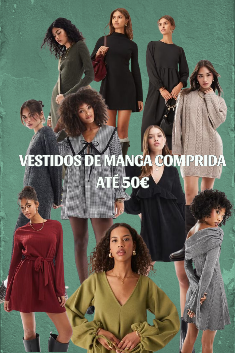 VESTIDOS DE MANGA COMPRIDA ATÉ 50€