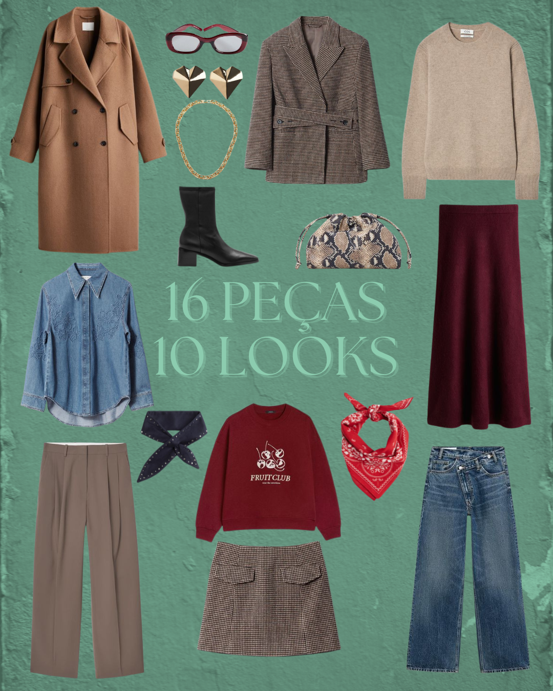 16 peças 10 looks