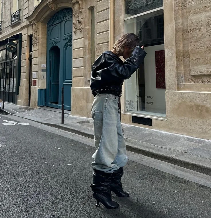 The Boho boot in black leather __ Worn in Paris by @marisunny7 🇫🇷 Exclusively dropped at nakedwolfe_com.jpeg