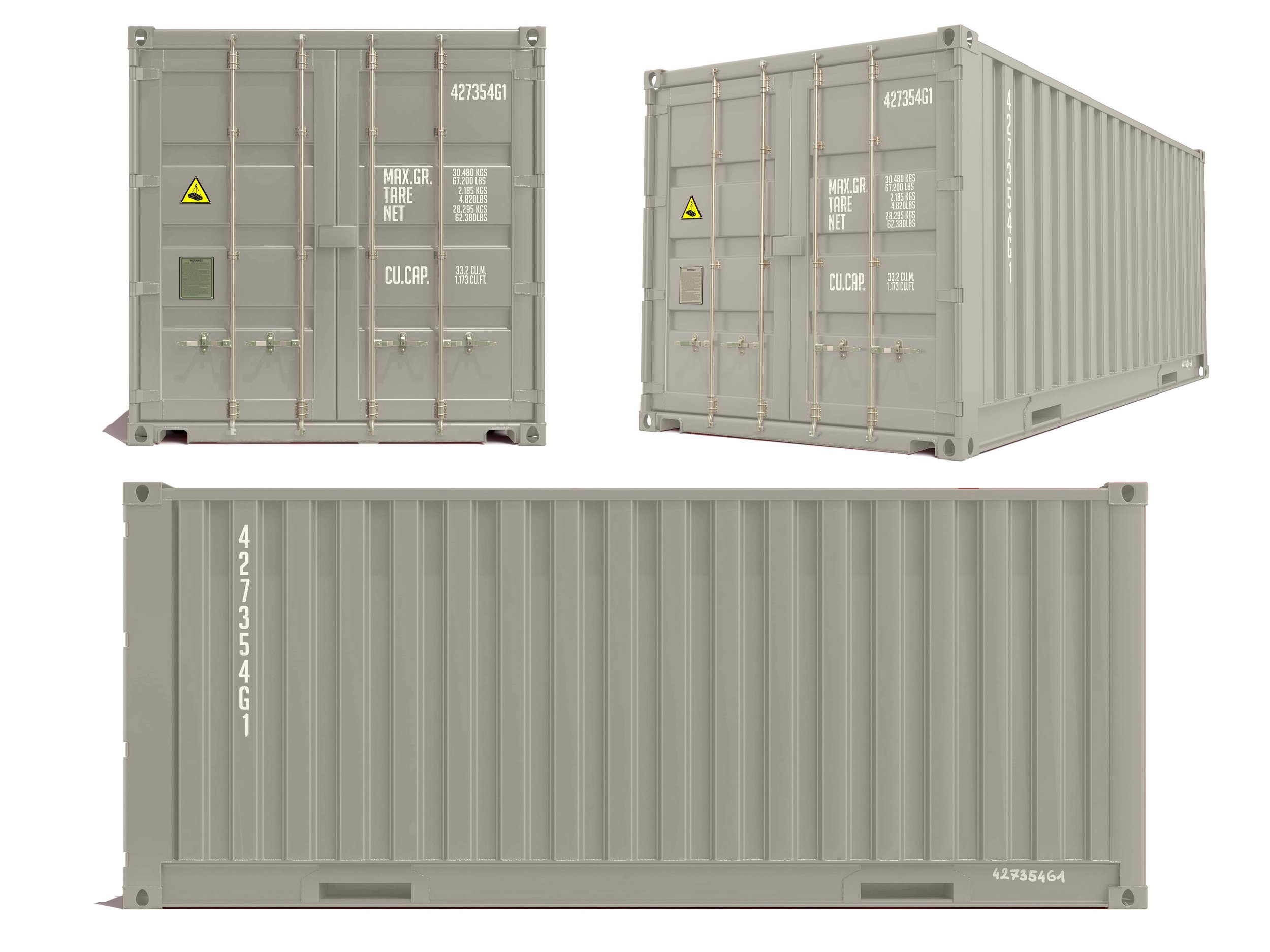Zeecontainer 20 voet SAATKARY CARGO beige RAL1015.jpg