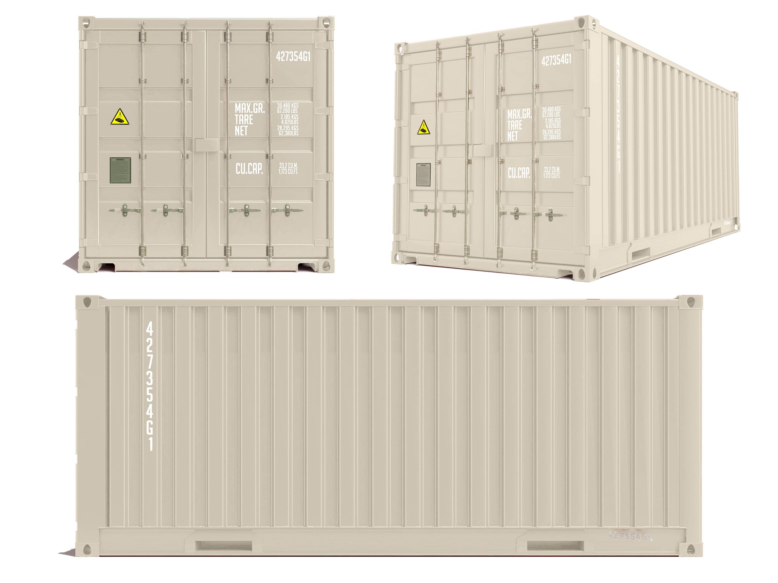 Seecontainer 20 Fuss SAATKARY CARGO beige RAL1015.jpg