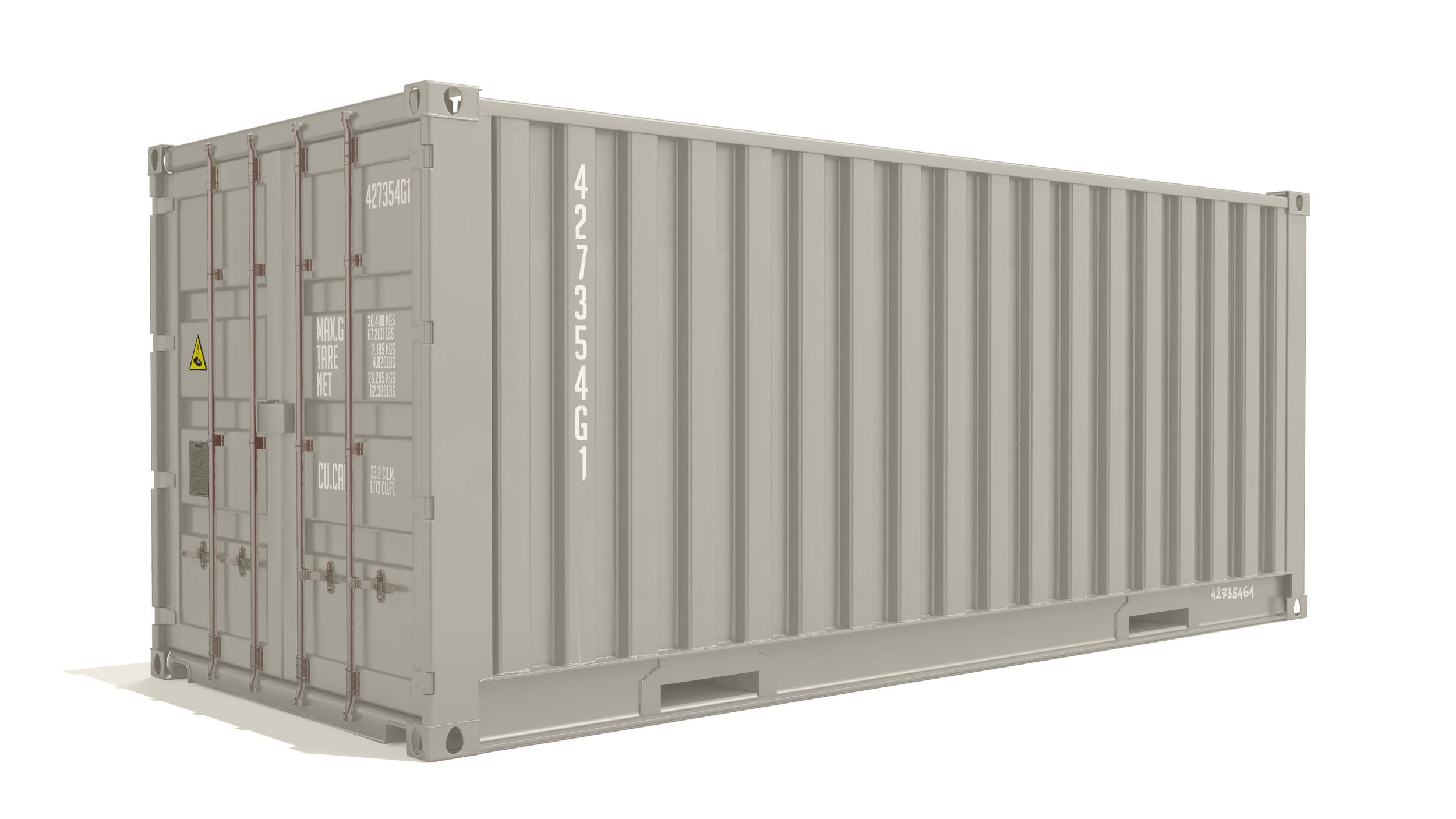 Sea container 20 feet HC SAATKARY CARGO light gray RAL-7044.jpg