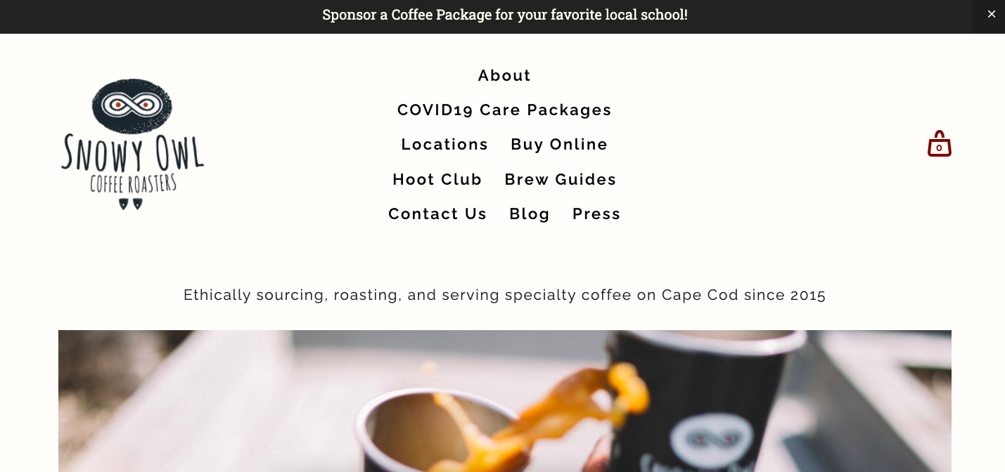 Snowy Owl Coffee Roasters | website design