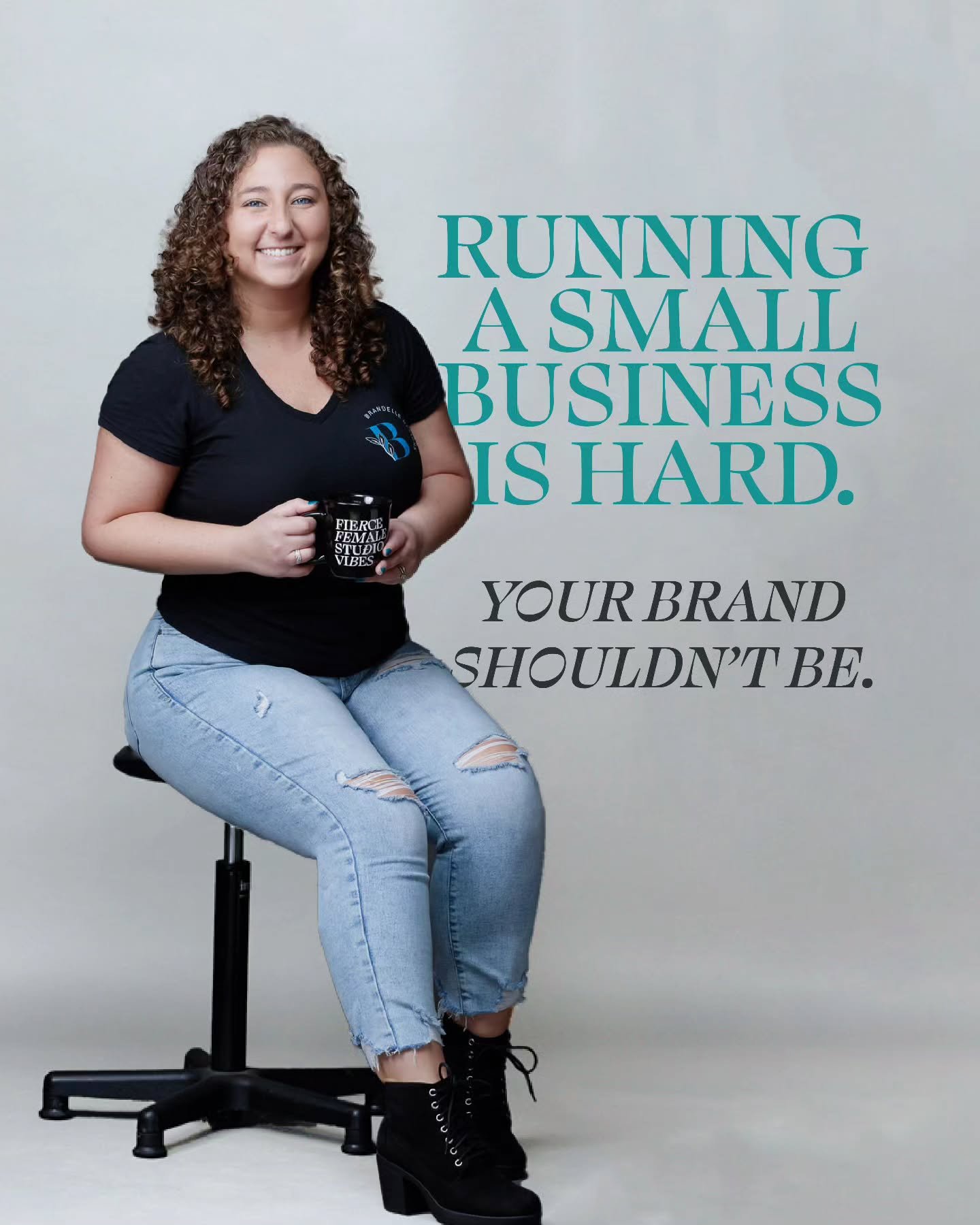 Hey, I&rsquo;m Brandy.👋 The designer behind the screen.

And behind every brand I design is a small business owner doing their absolute best. Most are juggling far more than people realize.

If your branding or website feels hard to manage, that is 