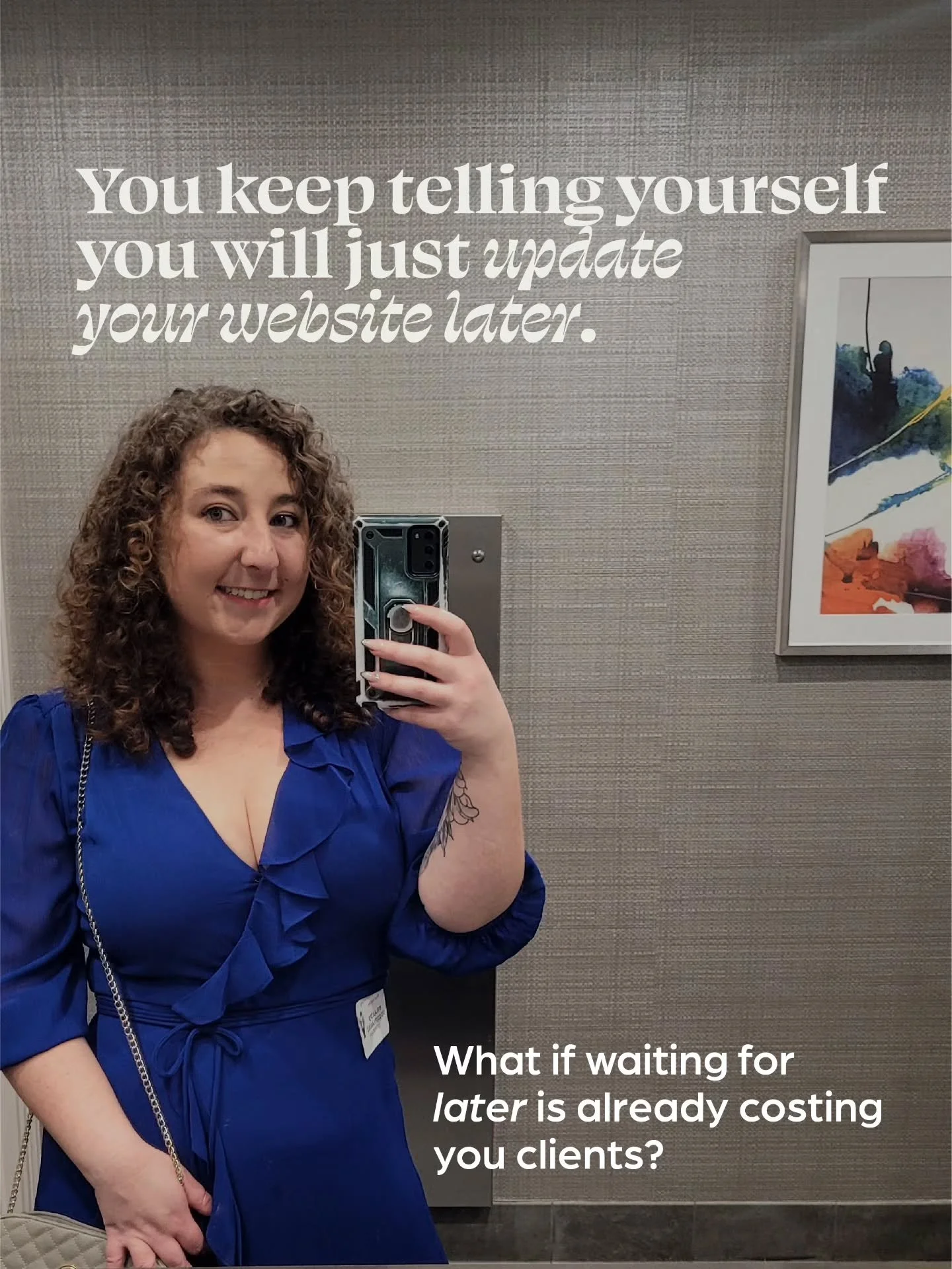 You shouldn&rsquo;t have to hesitate before sending someone to your website.

You shouldn&rsquo;t feel the need to explain what they&rsquo;re about to see. Apologize for outdated pages, or hope they can look past what doesn&rsquo;t reflect your busin