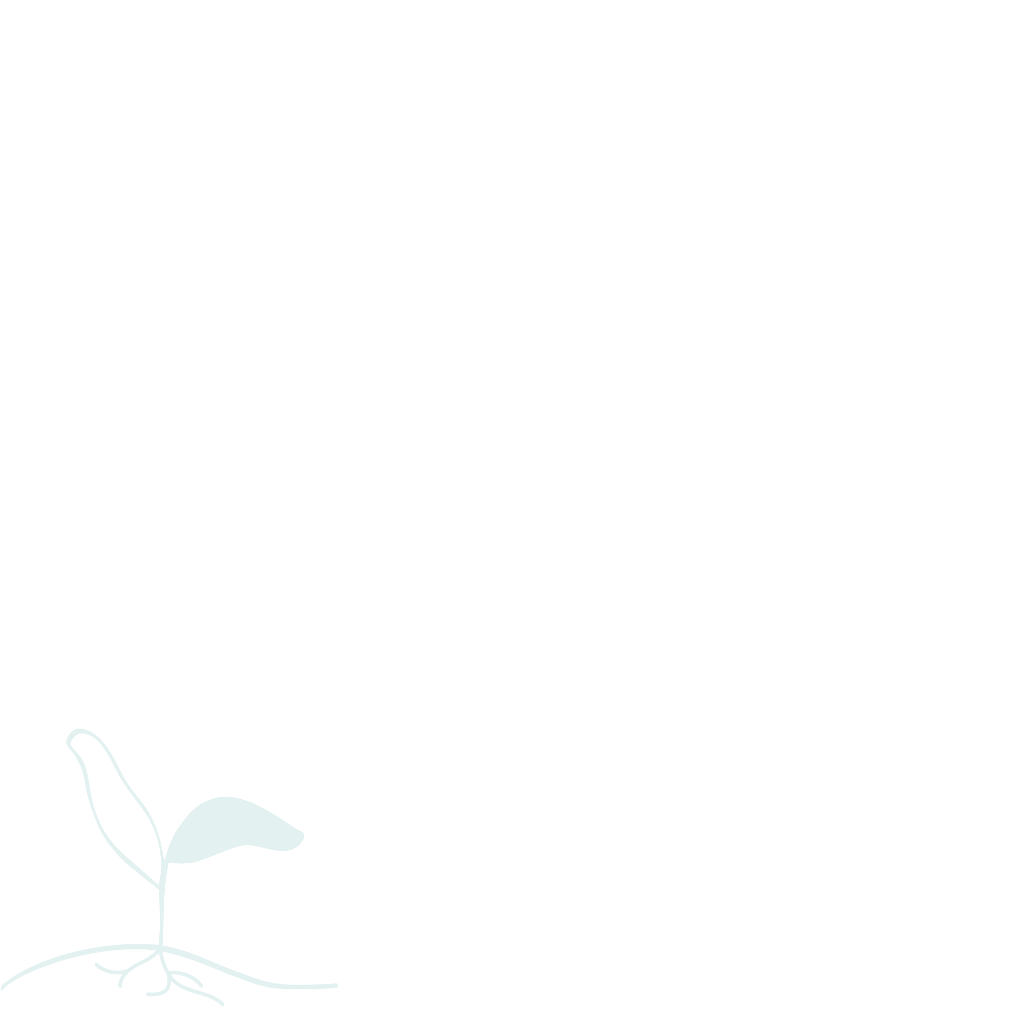 A blue flower with a long curved stem and abstract leaves on a black background.