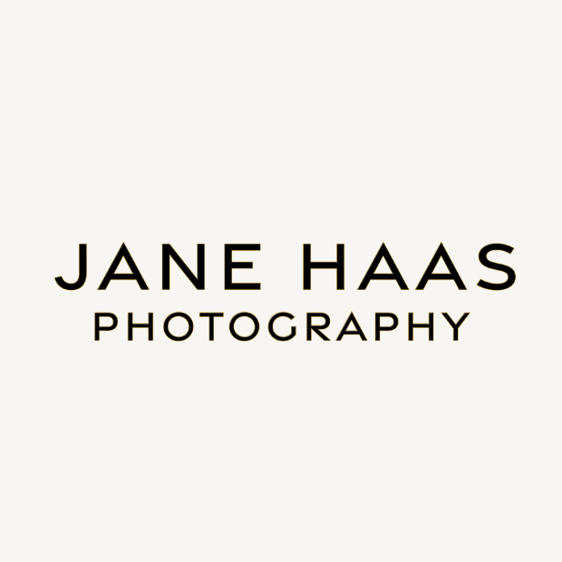 Logo for Jane Haas Photography with black text on a light background.