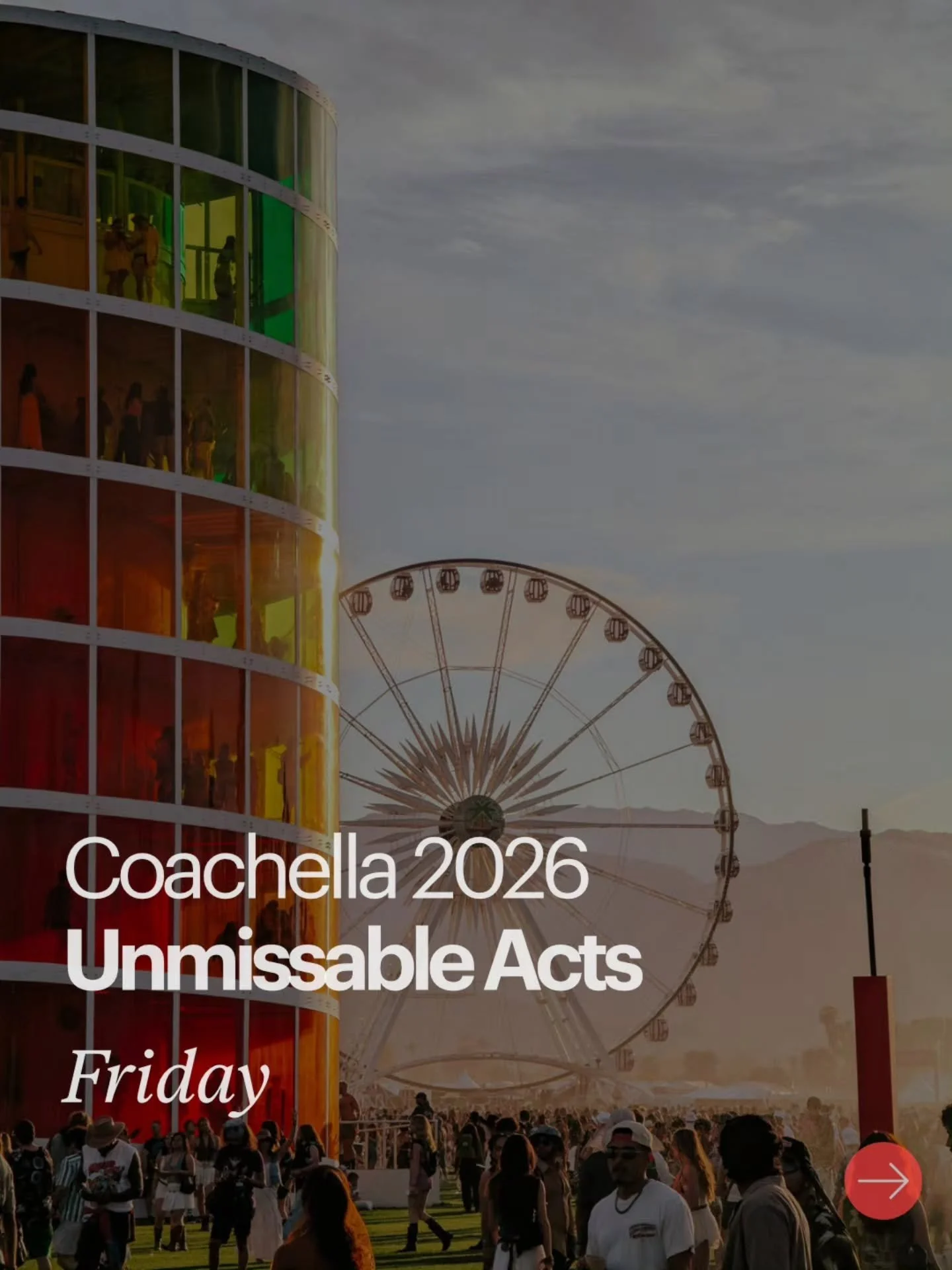 It's the start of the festival season with @coachella  kicking off in just a few hours 🎡☀️

Whether you're watching in person from Indio's iconic Polo Fields or tuning in via YouTube we've put together our unmissable picks from across the weekend fo