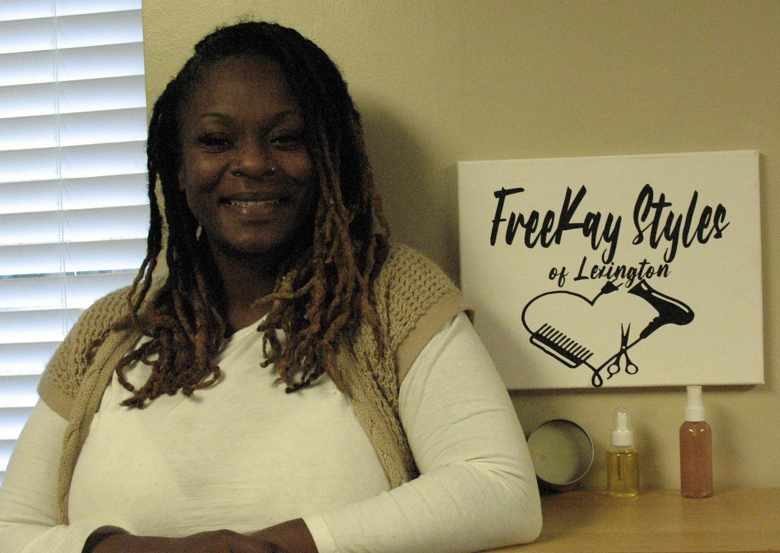 FreeKay Styles salon offers locs and natural hair care products