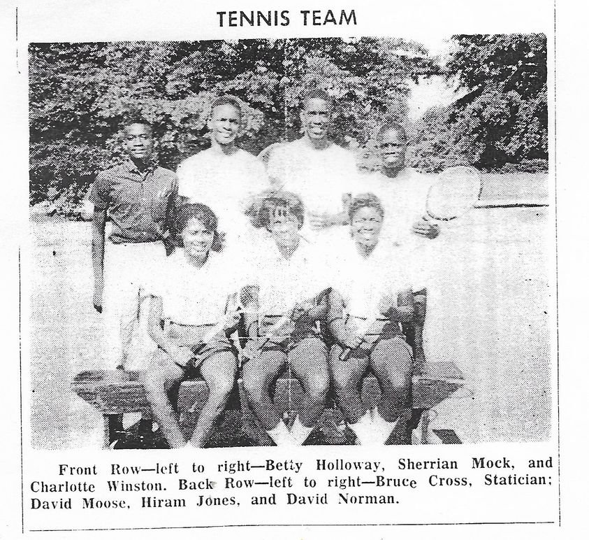   The 1966 Dunbar High School Tennis Team  